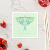 Luna Moth mit Personalisierung Serviette (Beispiel)