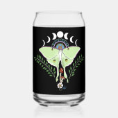 Luna Moth Moon Phases Black Dosenglas (Vorderseite)