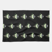 Luna Moth Moon Phases Black Geschirrtuch (Horizontal)