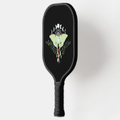 Luna Moth Moon Phases Black Pickleball Schläger (Links)