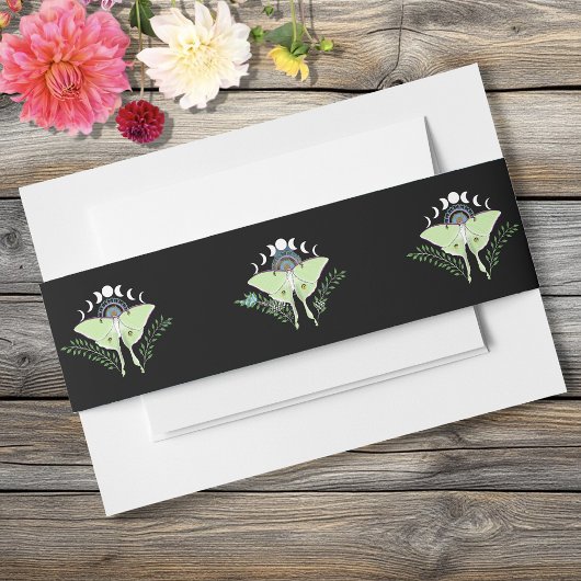 Luna Moth Moon Phases Einladungsbanderole