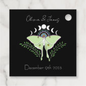 Luna Moth Moon Phases Geschenkanhänger (Rückseite)