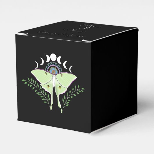 Luna Moth Moon Phases Geschenkschachtel (Vorderseite)