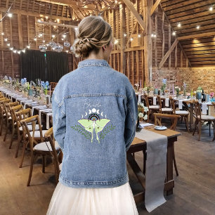 Luna Moth Moon Phases Jeansjacke