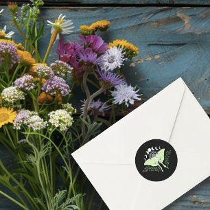 Luna Moth Moon Phases Runder Aufkleber