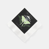 Luna Moth Moon Phases Serviette (Ecke)