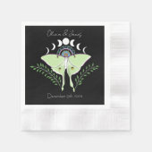 Luna Moth Moon Phases Serviette (Vorderseite)