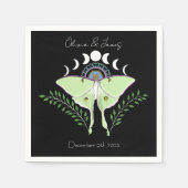 Luna Moth Moon Phases Serviette (Vorderseite)
