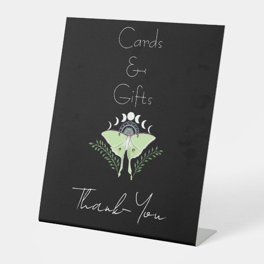 Luna Moth Moon Phases Sockelschild (Vorderseite)