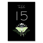 Luna Moth Moon Phases Tischnummer (Vorderseite)