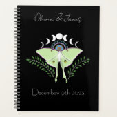 Luna Moth Moon Phases Wedding Planer (Vorderseite)
