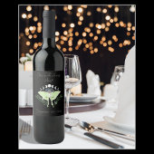 Luna Moth Moon Phases Weinetikett