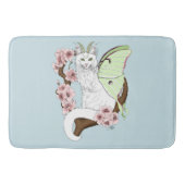 Luna Moth Moon White Cat Green Badematte (Vorderseite)