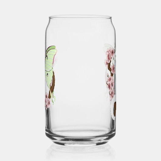 Luna Moth Moon White Cat Green Dosenglas (Links)