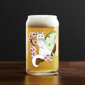 Luna Moth Moon White Cat Green Dosenglas