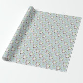 Luna Moth Moon White Cat Green Geschenkpapier (Ungerollt)