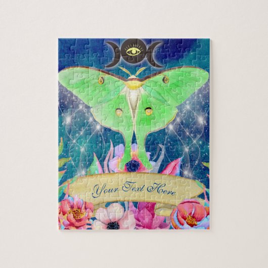 Luna Moth Mystical Night Journey Puzzle (Vertikal)