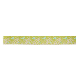 Luna Moth on Lime Ribbon Satinband