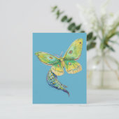 Luna Moth Painting Postkarte (Stehend Vorderseite)