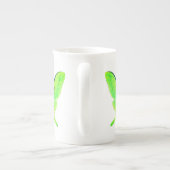 Luna Moth Pastel Lime Green Bone China Tasse (Rückseite)