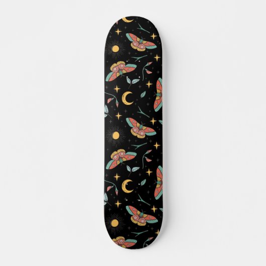 Luna Moth Pattern Skateboard (Vorne)