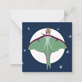 Luna Moth Postcard Style Note Card Mitteilungskarte