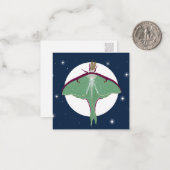 Luna Moth Postcard Style Note Card Mitteilungskarte (Vorderseite/Rückseite Beispiel)