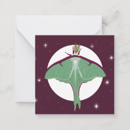 Luna Moth Postcard Style Note Card Mitteilungskarte