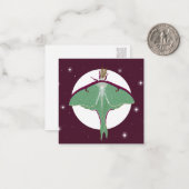 Luna Moth Postcard Style Note Card Mitteilungskarte (Vorderseite/Rückseite Beispiel)