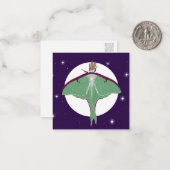 Luna Moth Postcard Style Note Card Mitteilungskarte (Vorderseite/Rückseite Beispiel)
