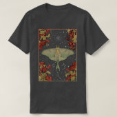 Luna Moth Print Dark Academia Aesthetic Witchy Cel T-Shirt (Design vorne)