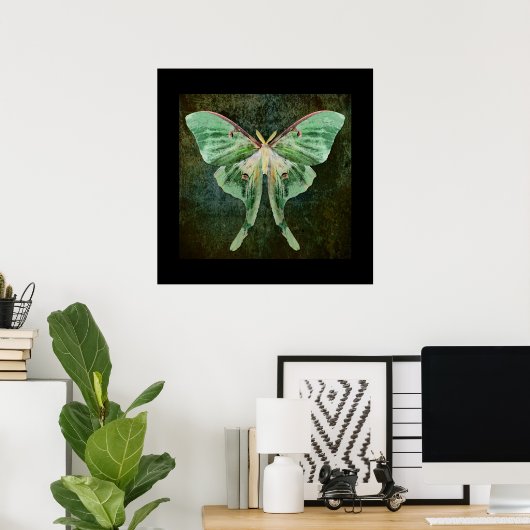 Luna Moth Print Poster (Heimbüro)