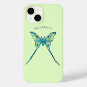 Luna-Moth-Schmetterling-Insektengrün Case-Mate iPhone Hülle (Rückseite)