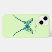 Luna-Moth-Schmetterling-Insektengrün Case-Mate iPhone Hülle (Rückseite (Horizontal))