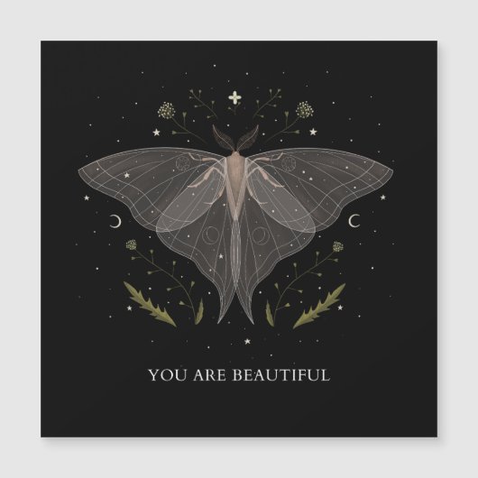 Luna Moth - Sie sind wunderschön Magnetkarte (Vorderseite)