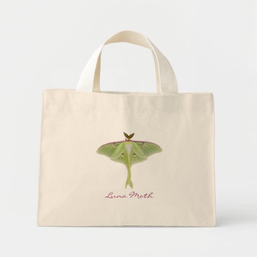 Luna Moth Tote Bag Mini Stoffbeutel (Vorne)