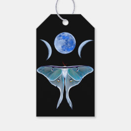 Luna Moth Triple Moon auf schwarz Geschenkanhänger