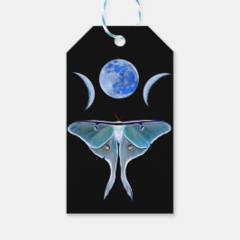 Luna Moth Triple Moon auf schwarz Geschenkanhänger