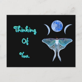 Luna Moth Triple Moon denkt an Sie Postkarte