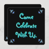 Luna Moth Triple Moon feiert mit uns Einladung (Vorne/Hinten)