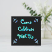 Luna Moth Triple Moon feiert mit uns Einladung (Stehend Vorderseite)