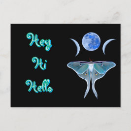 Luna Moth Triple Moon Hey Hallo Hallo Postkarte
