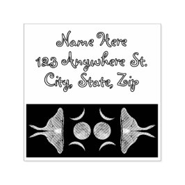 Luna Moth Triple Moon Individuelle Name Permastempel