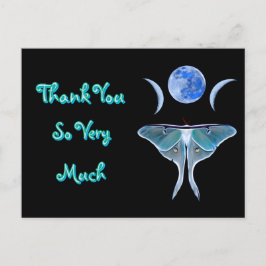 Luna Moth Triple Moon Vielen Dank Postkarte