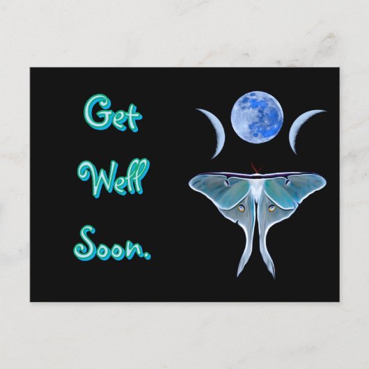 Luna Moth Triple Moon wird bald gut Postkarte (Vorderseite)