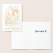 Luna moth winged Fairy Horse Folienkarte (Anzeige)