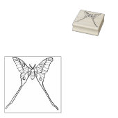 Luna Moth Yellow Orange Witchy Magical Insect Gummistempel (Stempel)