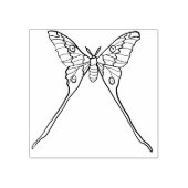 Luna Moth Yellow Orange Witchy Magical Insect Gummistempel (Prägung)