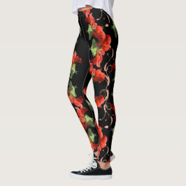 Luna-Motte auf Canna Blume kundengerecht Leggings