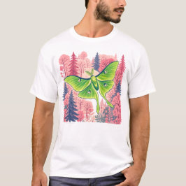Luna-Motte rosa Wald T-Shirt
